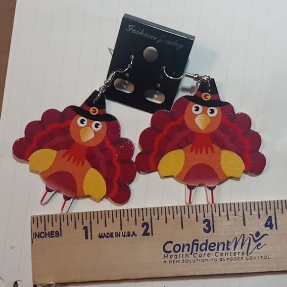 Big turkey earrings - Picture 1 of 4